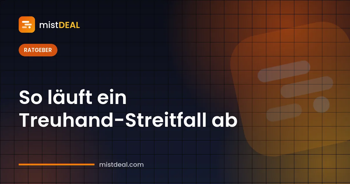 Illustration des Streitverfahrens bei Treuhand mit eingefrorenem Geld und einer Beweisakte