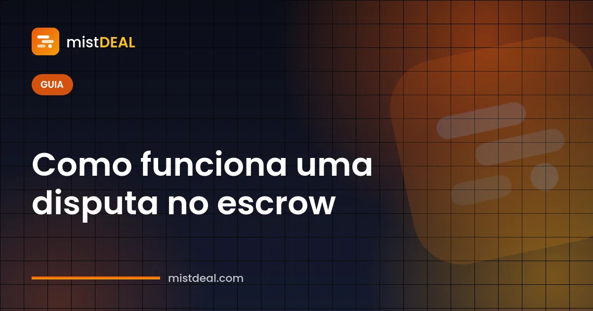Ilustração de como funciona a disputa no escrow, com dinheiro congelado e um dossiê de provas