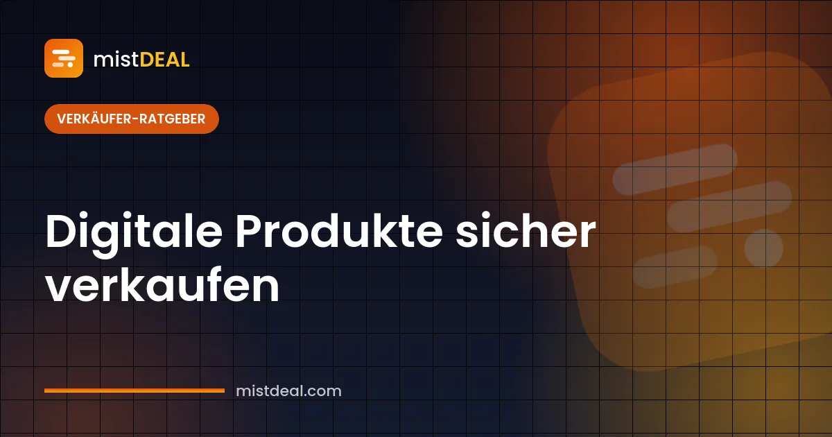Titelbild: digitale Produkte sicher verkaufen – Angebot, Lieferung und Zahlung per Treuhand