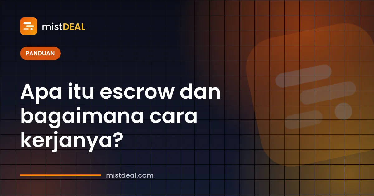 Ilustrasi yang menjelaskan apa itu escrow atau rekber, dengan pembayaran ditahan di antara pembeli dan penjual