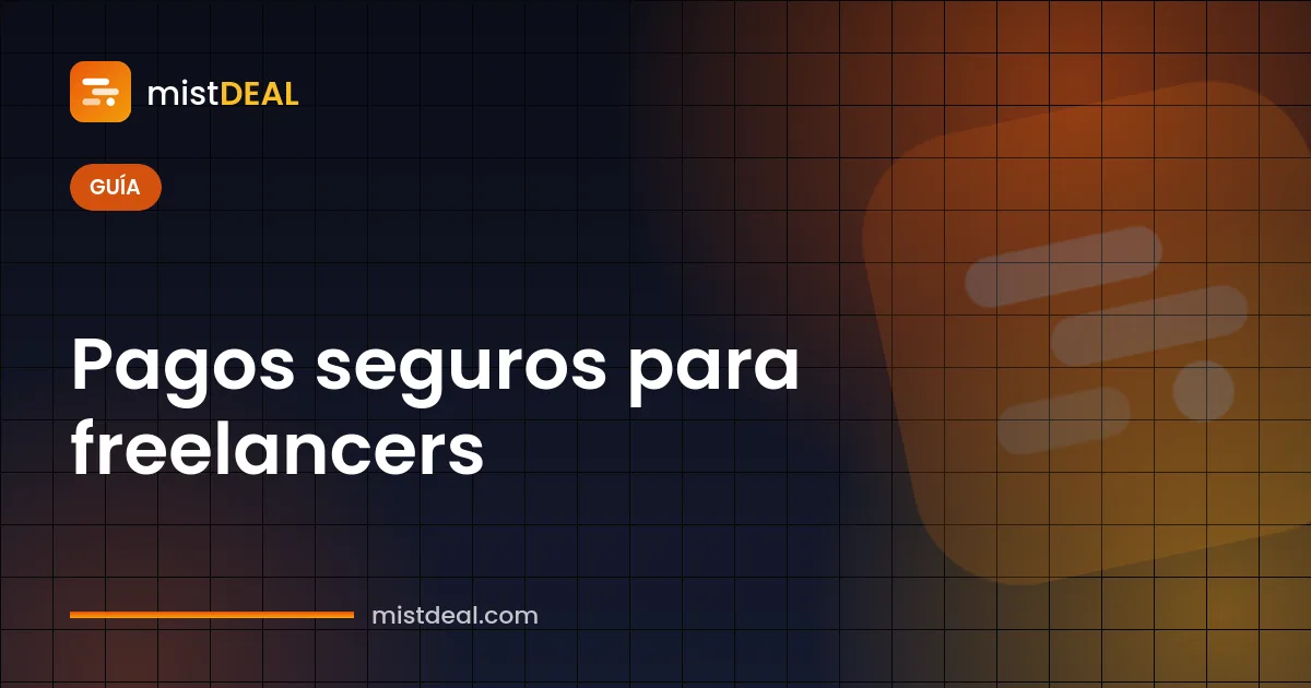 Ilustración de pagos seguros para freelancers, con el trabajo terminado y el pago retenido en escrow