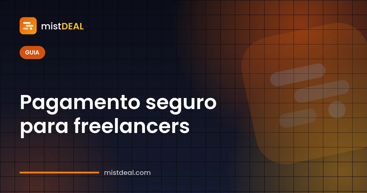 Ilustração de pagamento seguro para freelancer, com o trabalho pronto e o pagamento retido em escrow
