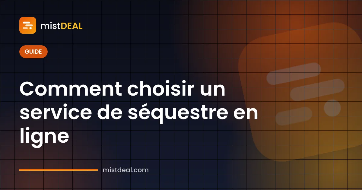 Checklist et coffre verrouillé illustrant comment choisir un service de séquestre en ligne (escrow)