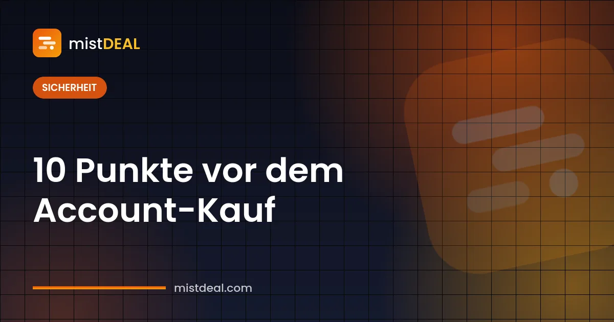 Cover mit Checkliste: 10 Dinge, die man beim Account kaufen prüfen sollte