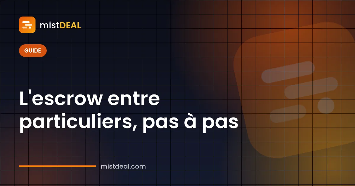 Illustration de l'escrow entre particuliers, avec des fonds conservés dans un coffre entre deux utilisateurs