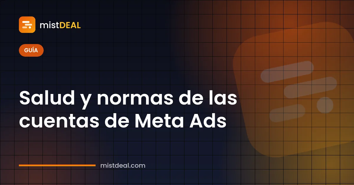 Portada con un aviso de cuenta publicitaria de Facebook restringida y los pasos para revisar la salud de la cuenta de Meta Ads