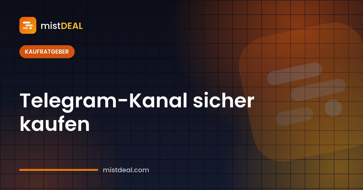 Titelbild eines Ratgebers zum Telegram-Kanal-Kauf mit Kanalstatistiken und Schritten der Eigentumsübertragung