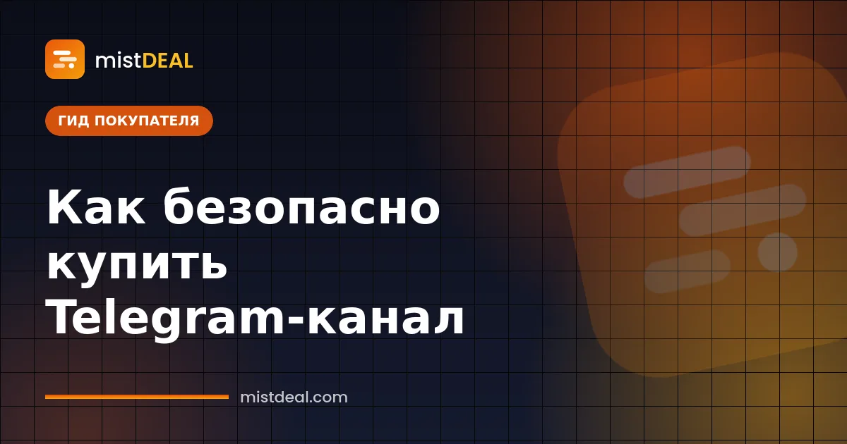 Обложка руководства о том, как купить Telegram-канал: статистика канала и шаги передачи прав владельца