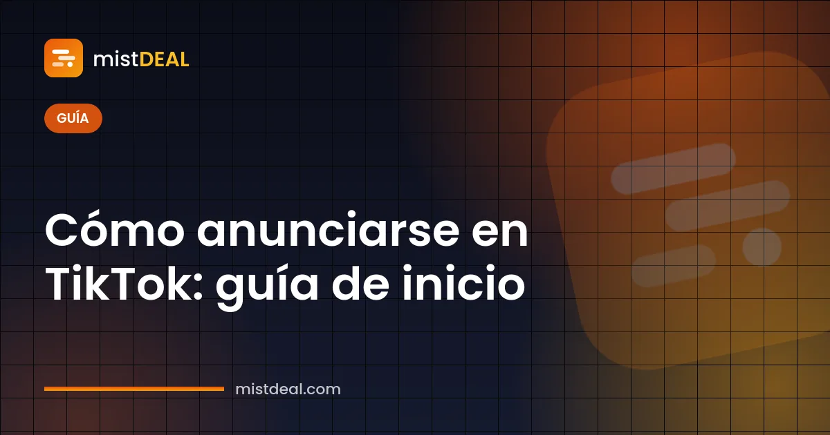 Portada de la guía sobre cómo anunciarse en TikTok, con Ads Manager, Business Center y creatividades en vídeo vertical
