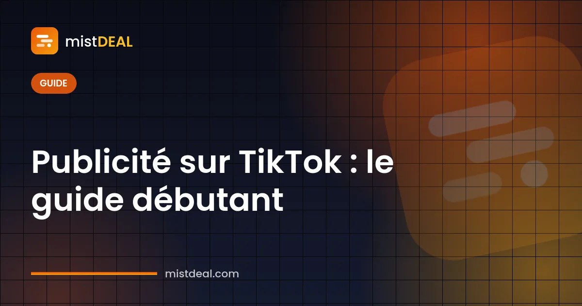 Image de couverture d'un guide pour faire de la publicité sur TikTok, avec Ads Manager, Business Center et créations vidéo verticales