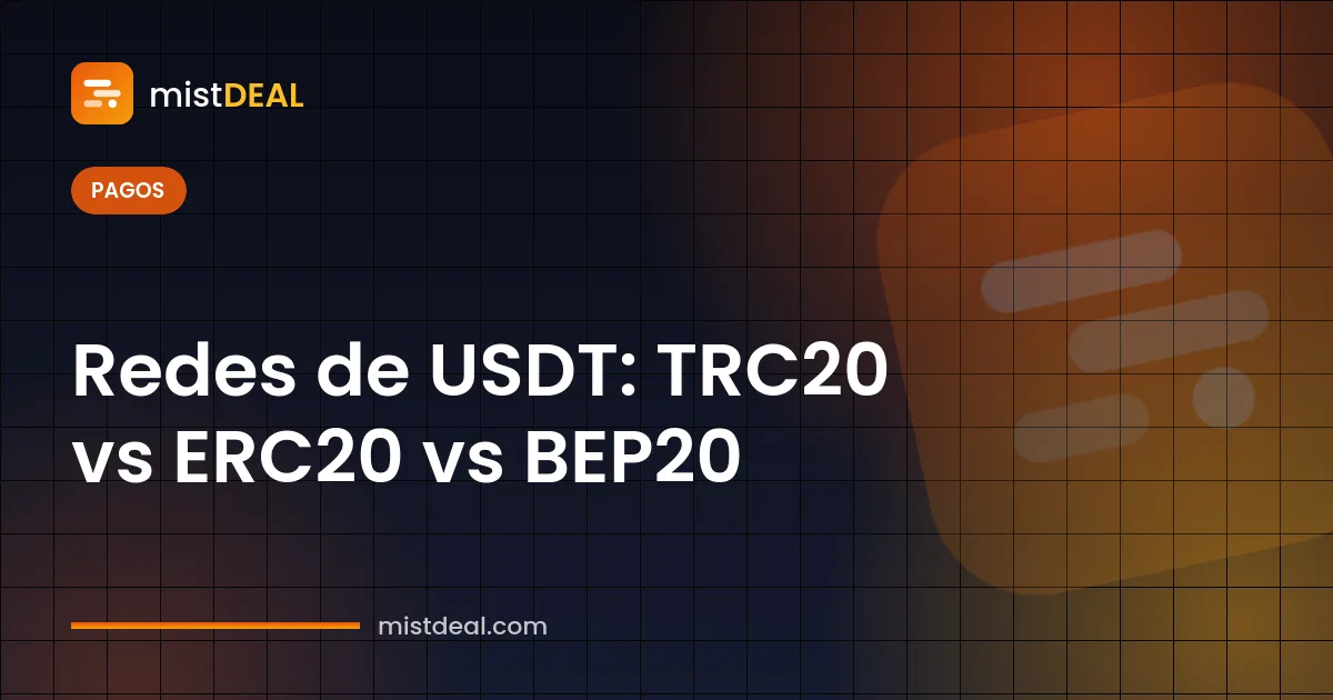 Portada que compara las redes de USDT TRC20 vs ERC20 vs BEP20