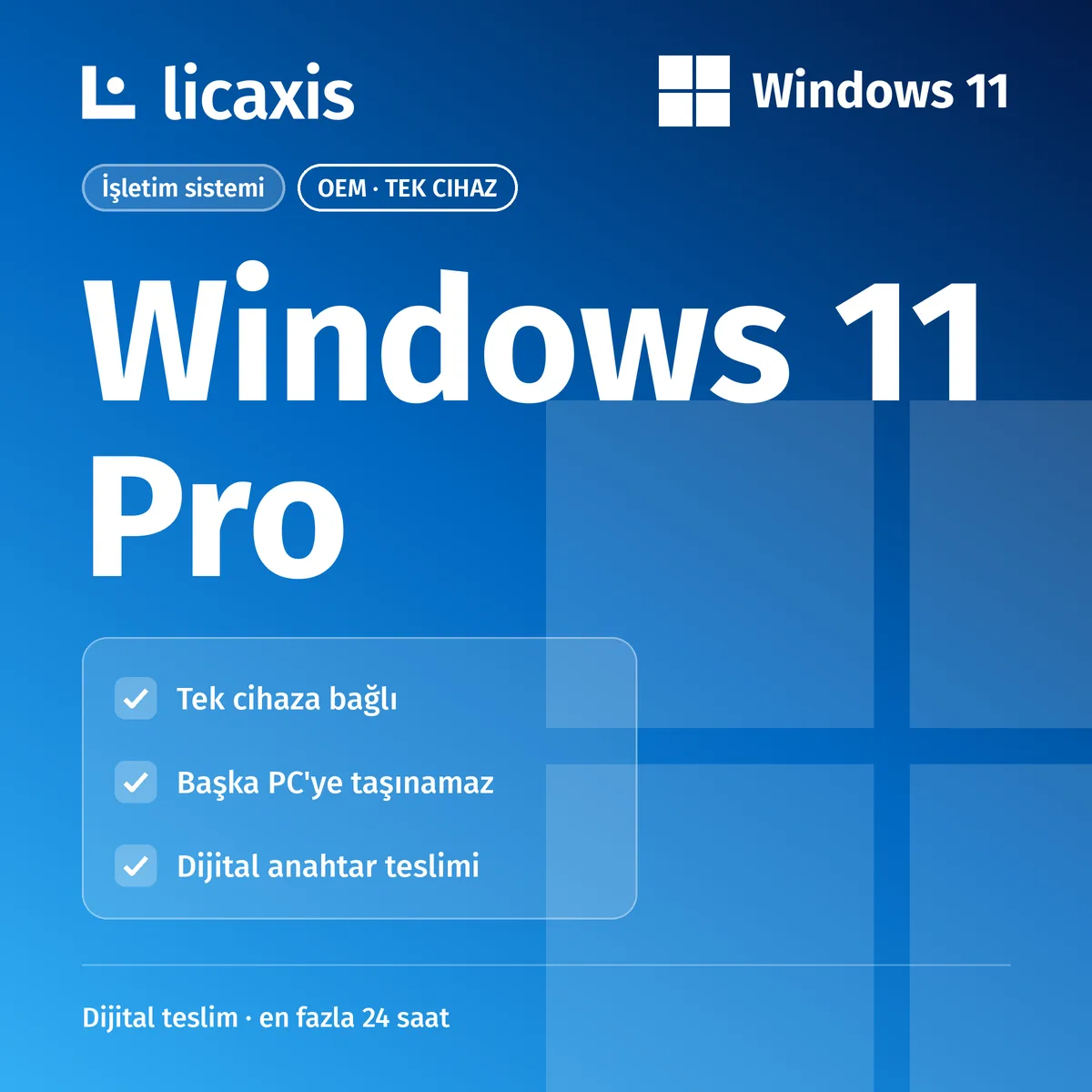 Windows 11 Pro OEM, Tek Cihaza Bağlı