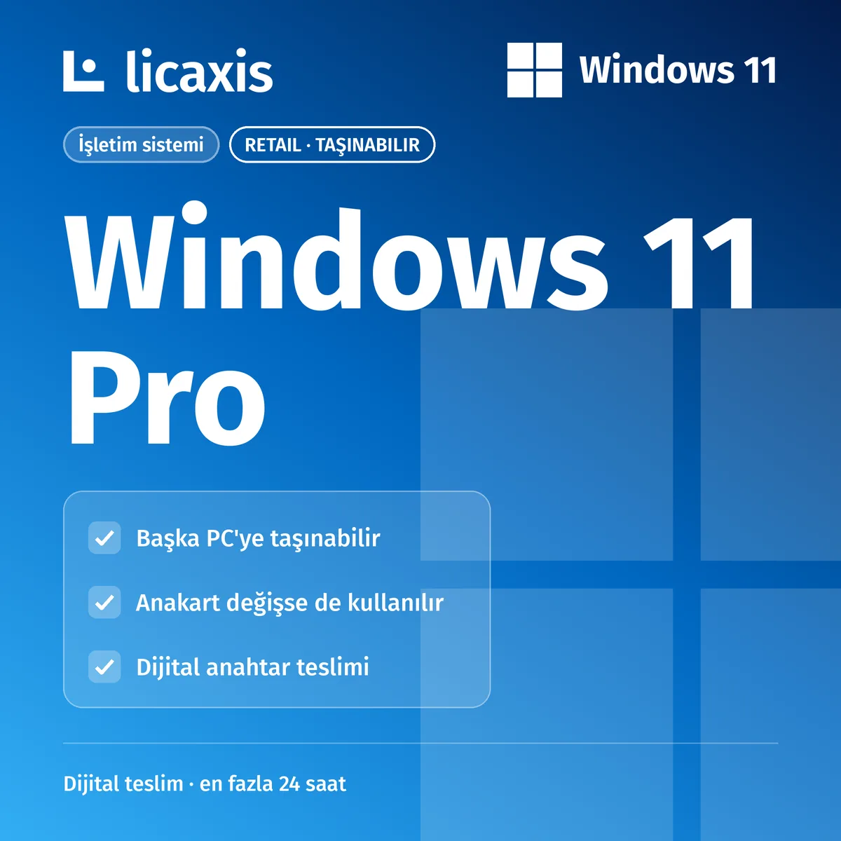 Windows 11 Pro Retail, Başka PC'ye Taşınabilir